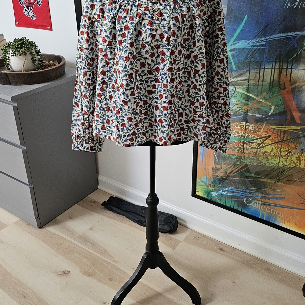 J. Crew Multicolor Floral Blouse
